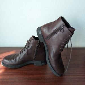 Camper brown/plum leather ankle boots